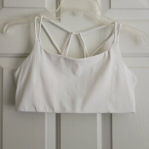 ATHLETA Breathe In Powervita Strappy Bra White Size M